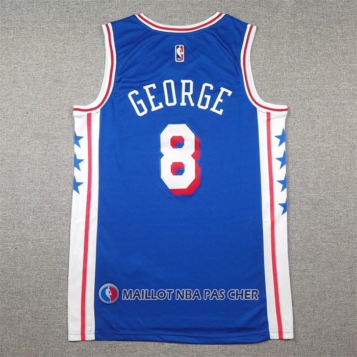 Maillot Philadelphia 76ers Paul George NO 8 Icon 2024-25 Bleu